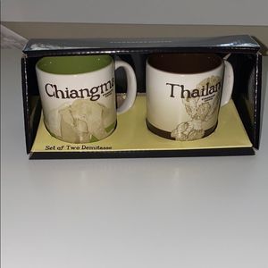 Starbucks set of 2 Demitasse Thailand Cups